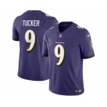 Men's Baltimore Ravens #9 Justin Tucker Purple 2023 F.U.S.E Vapor Jersey