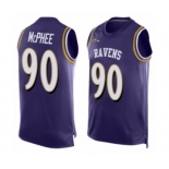 Men's Baltimore Ravens #90 Pernell McPhee Elite Purple Player Name & Number Tank Top Football Jersey