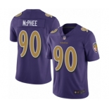 Men's Baltimore Ravens #90 Pernell McPhee Limited Purple Rush Vapor Untouchable Football Jersey