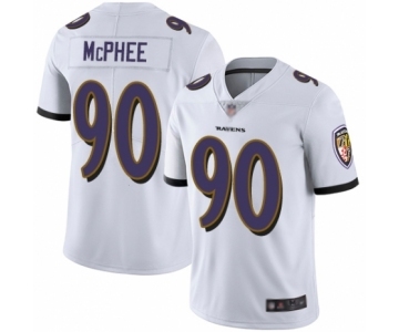 Men's Baltimore Ravens #90 Pernell McPhee White Vapor Untouchable Limited Player Football Jersey