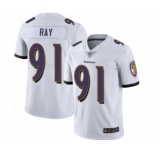 Men's Baltimore Ravens #91 Shane Ray White Vapor Untouchable Limited Player Football Jersey