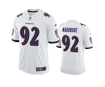 Men's Baltimore Ravens #92 Justin Madubuike White Vapor Untouchable Limited Player Football Jersey