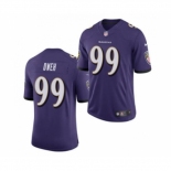 Men's Baltimore Ravens #99 Jayson Oweh Purple 2021 Vapor Untouchable Limited Jersey