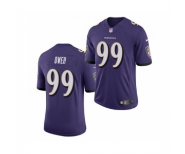 Men's Baltimore Ravens #99 Jayson Oweh Purple 2021 Vapor Untouchable Limited Jersey