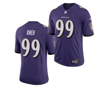 Men's Baltimore Ravens #99 Odafe Oweh Purple 2021 Limited Football Jersey