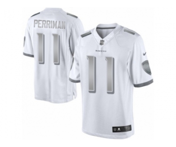 Men's Nike Baltimore Ravens #11 Breshad Perriman Limited White Platinum NFL Jersey