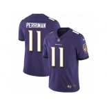 Men's Nike Baltimore Ravens #11 Breshad Perriman Vapor Untouchable Limited Purple Team Color NFL Jersey