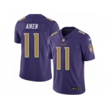 Men's Nike Baltimore Ravens #11 Kamar Aiken Limited Purple Rush NFL Jersey