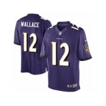 Men's Nike Baltimore Ravens #12 Mike Wallace Limited Purple Team Color NFL Jersey