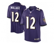 Men's Nike Baltimore Ravens #12 Mike Wallace Limited Purple Team Color NFL Jersey