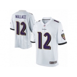 Men's Nike Baltimore Ravens #12 Mike Wallace Limited White NFL Jersey