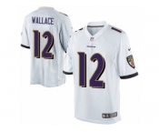 Men's Nike Baltimore Ravens #12 Mike Wallace Limited White NFL Jersey