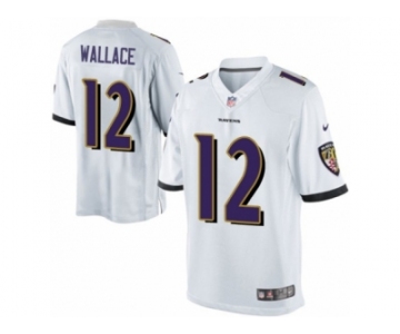 Men's Nike Baltimore Ravens #12 Mike Wallace Limited White NFL Jersey