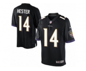 Men's Nike Baltimore Ravens #14 Devin Hester Limited Black Alternate NFL Jersey