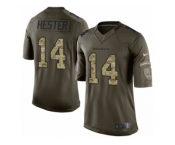 Men's Nike Baltimore Ravens #14 Devin Hester Limited Green Salute to Service NFL Jersey