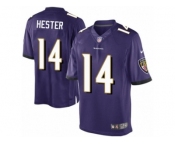 Men's Nike Baltimore Ravens #14 Devin Hester Limited Purple Team Color NFL Jersey