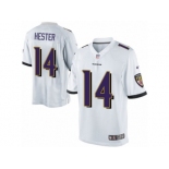 Men's Nike Baltimore Ravens #14 Devin Hester Limited White NFL Jersey