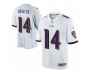 Men's Nike Baltimore Ravens #14 Devin Hester Limited White NFL Jersey