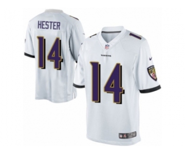 Men's Nike Baltimore Ravens #14 Devin Hester Limited White NFL Jersey