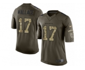 Men's Nike Baltimore Ravens #17 Mike Wallace Elite Green Salute to Service NFL Jersey