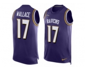 Men's Nike Baltimore Ravens #17 Mike Wallace Limited Purple Player Name & Number Tank Top NFL Jersey