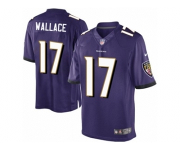 Men's Nike Baltimore Ravens #17 Mike Wallace Limited Purple Team Color NFL Jersey