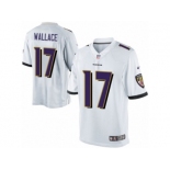 Men's Nike Baltimore Ravens #17 Mike Wallace Limited White NFL Jersey