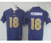 Men's Nike Baltimore Ravens #18 Perriman Limited Purple Stitched NFL Limited Rush Jersey