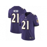 Men's Nike Baltimore Ravens #21 Lardarius Webb Vapor Untouchable Limited Purple Team Color NFL Jersey