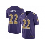 Men's Nike Baltimore Ravens #22 Jimmy Smith Limited Purple Rush NFL Jersey