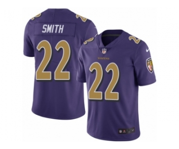 Men's Nike Baltimore Ravens #22 Jimmy Smith Limited Purple Rush NFL Jersey