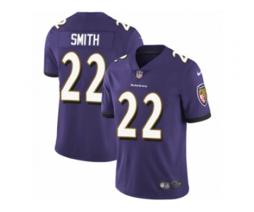 Men's Nike Baltimore Ravens #22 Jimmy Smith Vapor Untouchable Limited Purple Team Color NFL Jersey