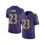 Men's Nike Baltimore Ravens #23 Kendrick Lewis Limited Purple Rush NFL Jersey