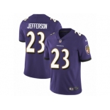 Men's Nike Baltimore Ravens #23 Tony Jefferson Vapor Untouchable Limited Purple Team Color NFL Jersey