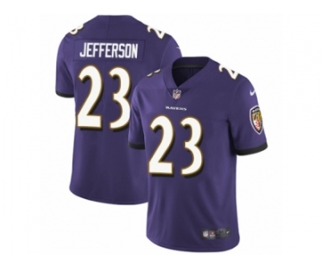 Men's Nike Baltimore Ravens #23 Tony Jefferson Vapor Untouchable Limited Purple Team Color NFL Jersey