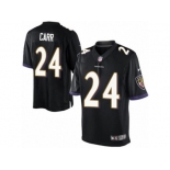 Men's Nike Baltimore Ravens #24 Brandon Carr Limited Black Alternate NFL Jersey