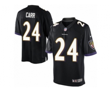 Men's Nike Baltimore Ravens #24 Brandon Carr Limited Black Alternate NFL Jersey