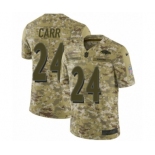 Men's Nike Baltimore Ravens #24 Brandon Carr Limited Camo 2018 Salute to Service NFL Jersey