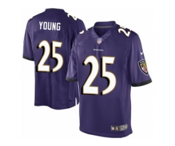 Men's Nike Baltimore Ravens #25 Tavon Young Limited Purple Team Color NFL Jersey