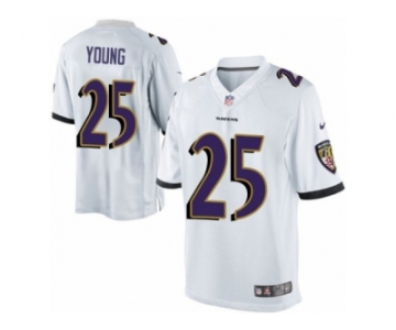 Men's Nike Baltimore Ravens #25 Tavon Young Limited White NFL Jersey