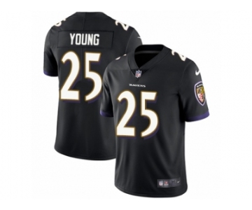 Men's Nike Baltimore Ravens #25 Tavon Young Vapor Untouchable Limited Black Alternate NFL Jersey