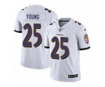 Men's Nike Baltimore Ravens #25 Tavon Young Vapor Untouchable Limited White NFL Jersey