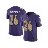 Men's Nike Baltimore Ravens #26 Marlon Humphrey Limited Purple Rush NFL Jersey