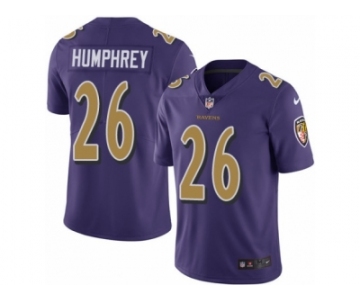 Men's Nike Baltimore Ravens #26 Marlon Humphrey Limited Purple Rush NFL Jersey