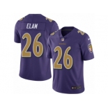 Men's Nike Baltimore Ravens #26 Matt Elam Limited Purple Rush NFL Jersey