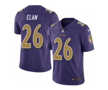 Men's Nike Baltimore Ravens #26 Matt Elam Limited Purple Rush NFL Jersey