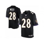 Men's Nike Baltimore Ravens #28 Terrance West Limited Black Alternate NFL Jersey