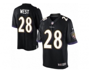 Men's Nike Baltimore Ravens #28 Terrance West Limited Black Alternate NFL Jersey