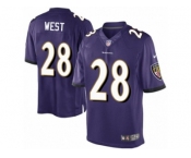 Men's Nike Baltimore Ravens #28 Terrance West Limited Purple Team Color NFL Jersey