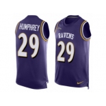 Men's Nike Baltimore Ravens #29 Marlon Humphrey Elite Purple Player Name & Number Tank Top NFL Jersey